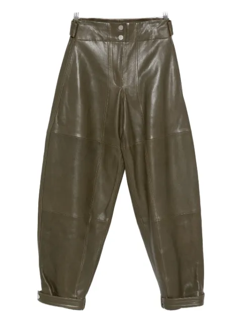 Co leather tapered trousers