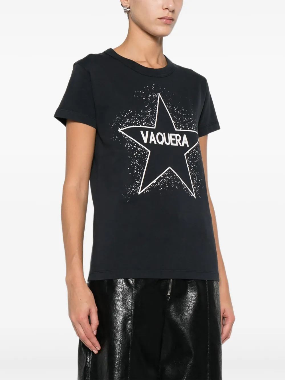 Vaquera T-shirt met sterprint Zwart