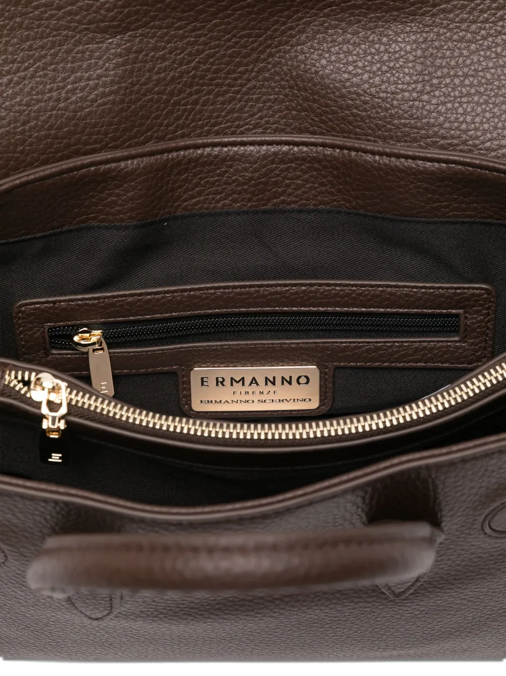 Ermanno Scervino Logo-plaque Top-handles Tote Bag In Brown