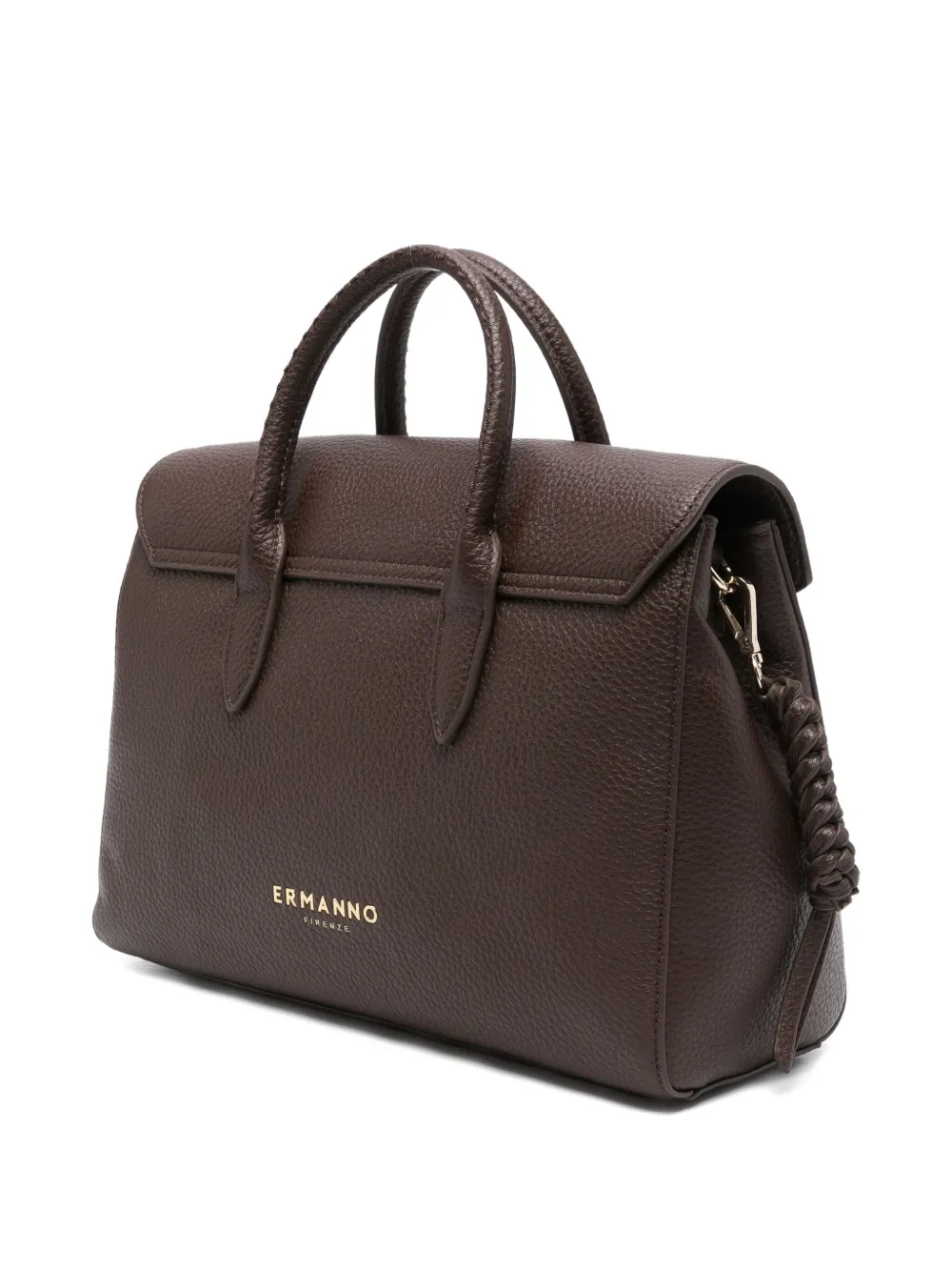 Ermanno Scervino Logo-plaque Top-handles Tote Bag In Brown