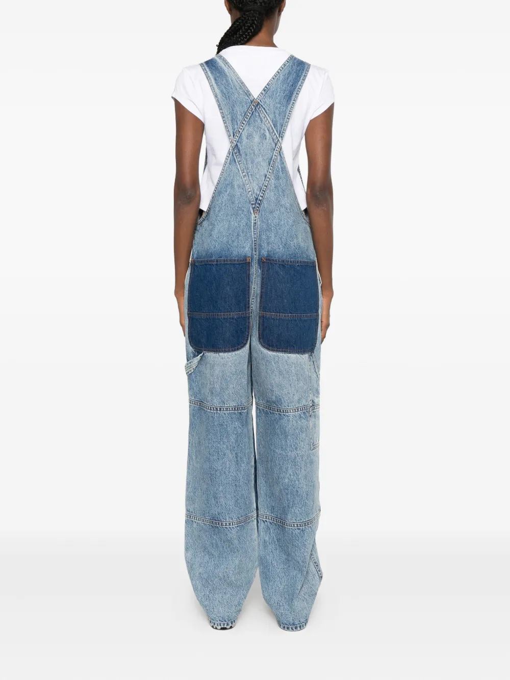 Co Denim overall met patchwork Blauw