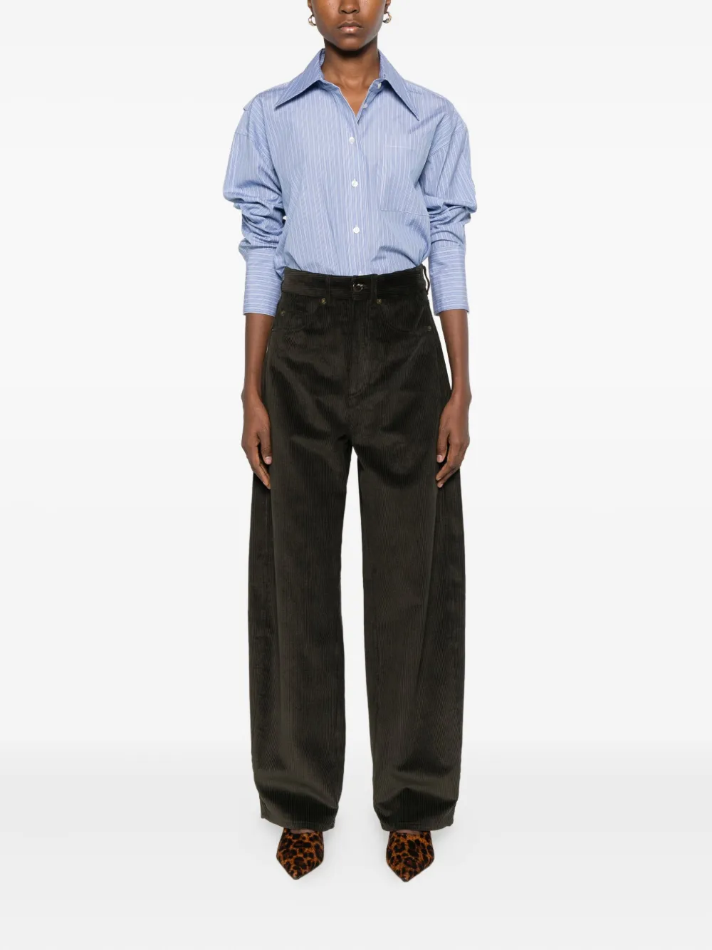 Co chest-pocket striped shirt - Blauw