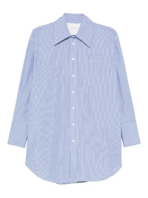 Co camisa con motivo de rayas y con bolsillo en el pecho