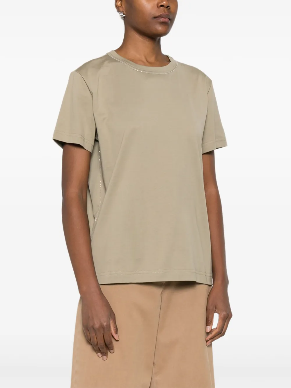 Fabiana Filippi T-shirt met ronde hals Beige