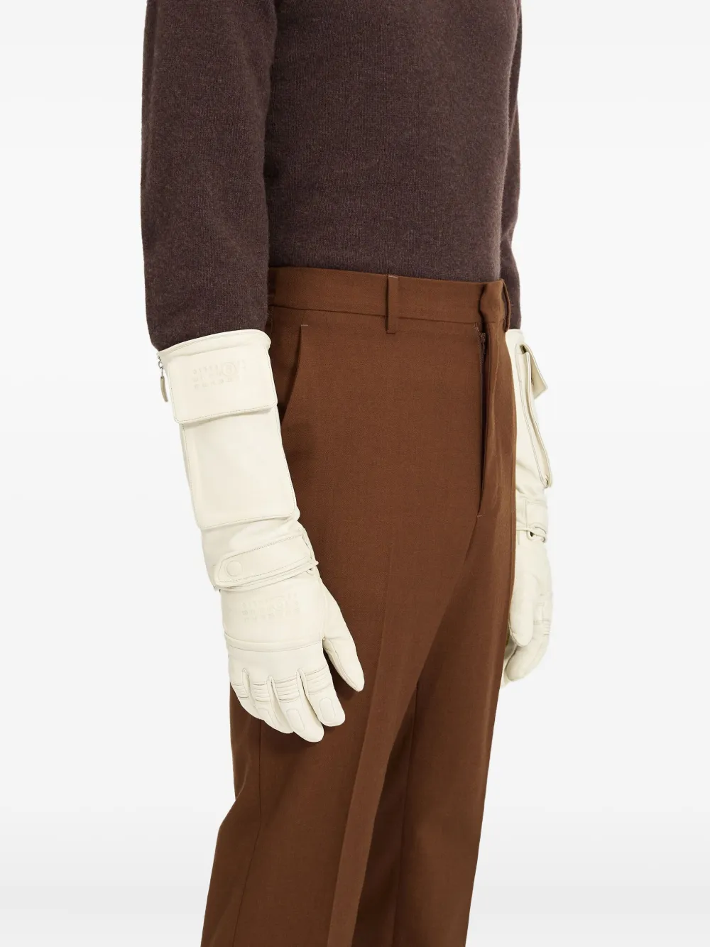 MM6 Maison Margiela Handschoenen met zakdetail Wit