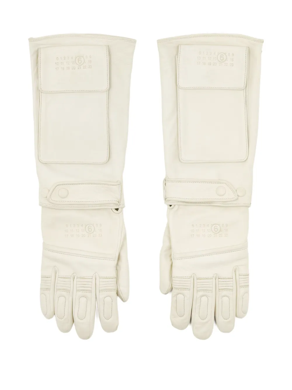 MM6 Maison Margiela pocket-detail gloves | White | Image 1