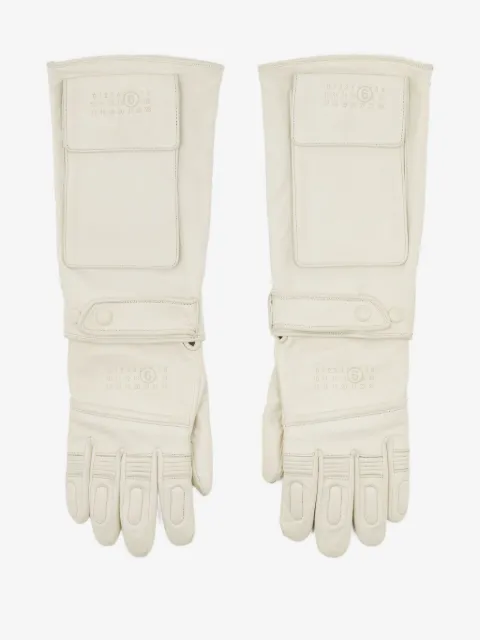 MM6 Maison Margiela guantes con detalle de bolsillo