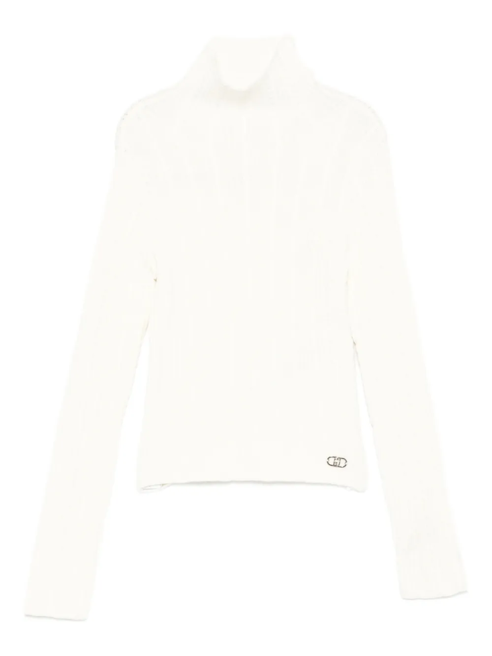 Liu •jo Cable-knit Sweater In White