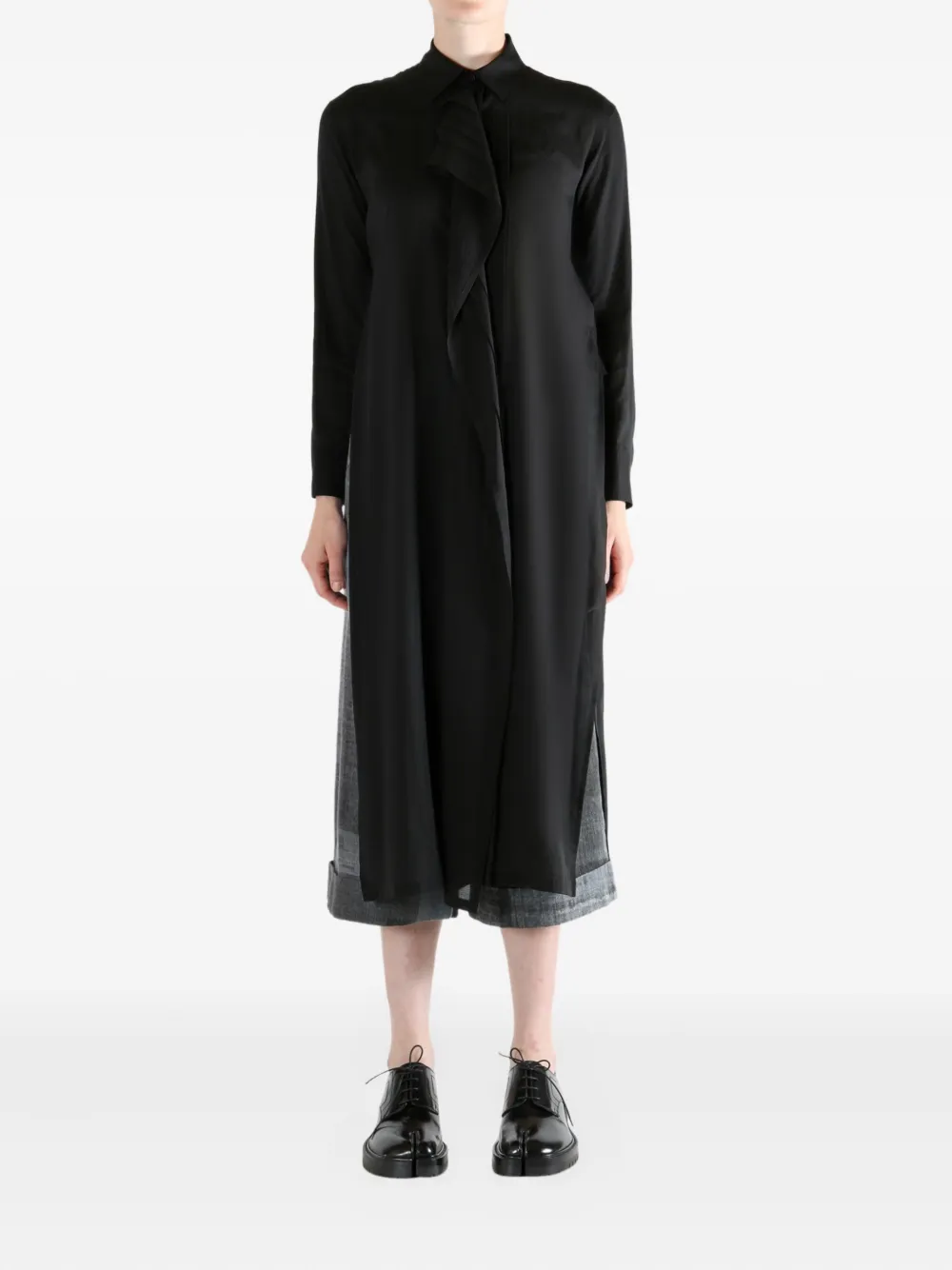 Yohji Yamamoto ruffled dress - Nero
