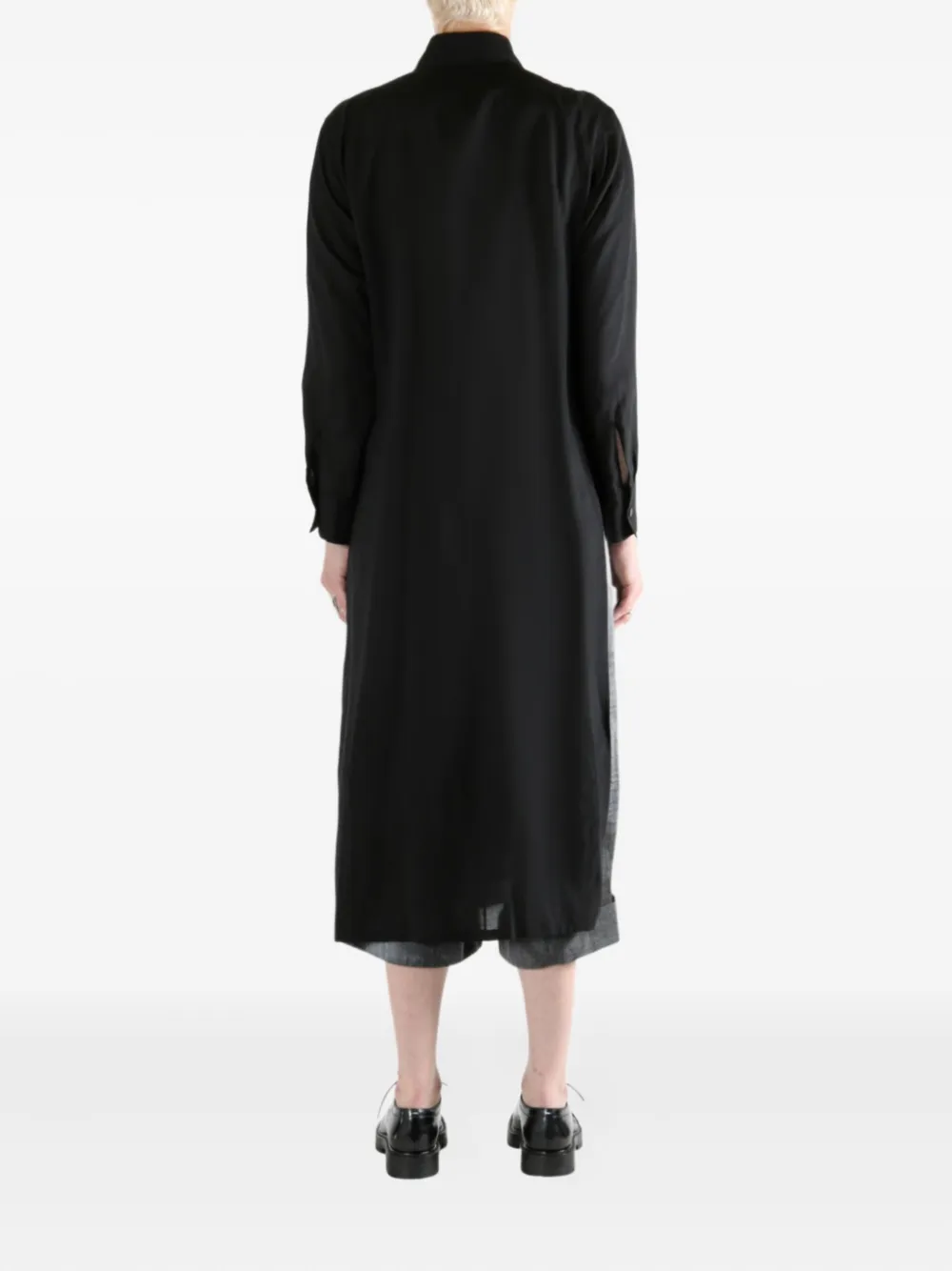 Yohji Yamamoto Jurk met ruches Zwart
