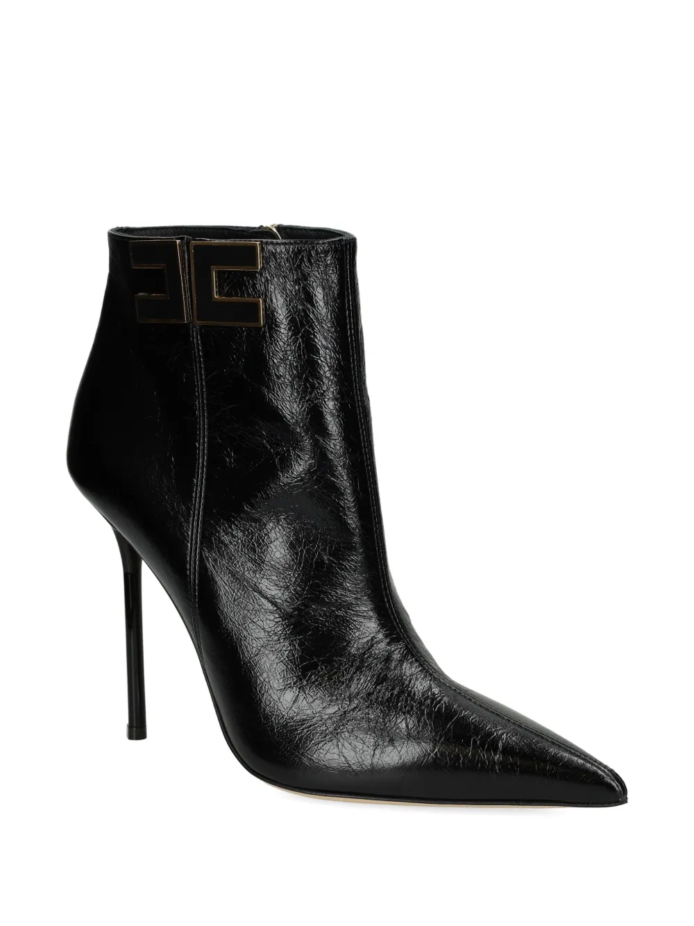 Elisabetta Franchi logo-plaque heeled boots | Black | Image 1