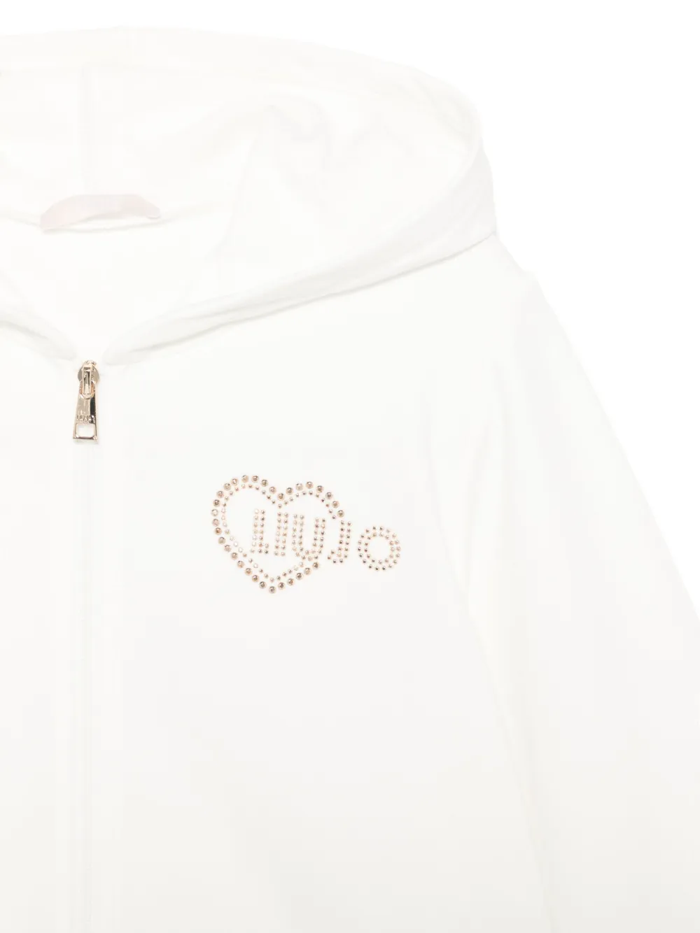Liu •jo Embellished-logo Hoodie In White