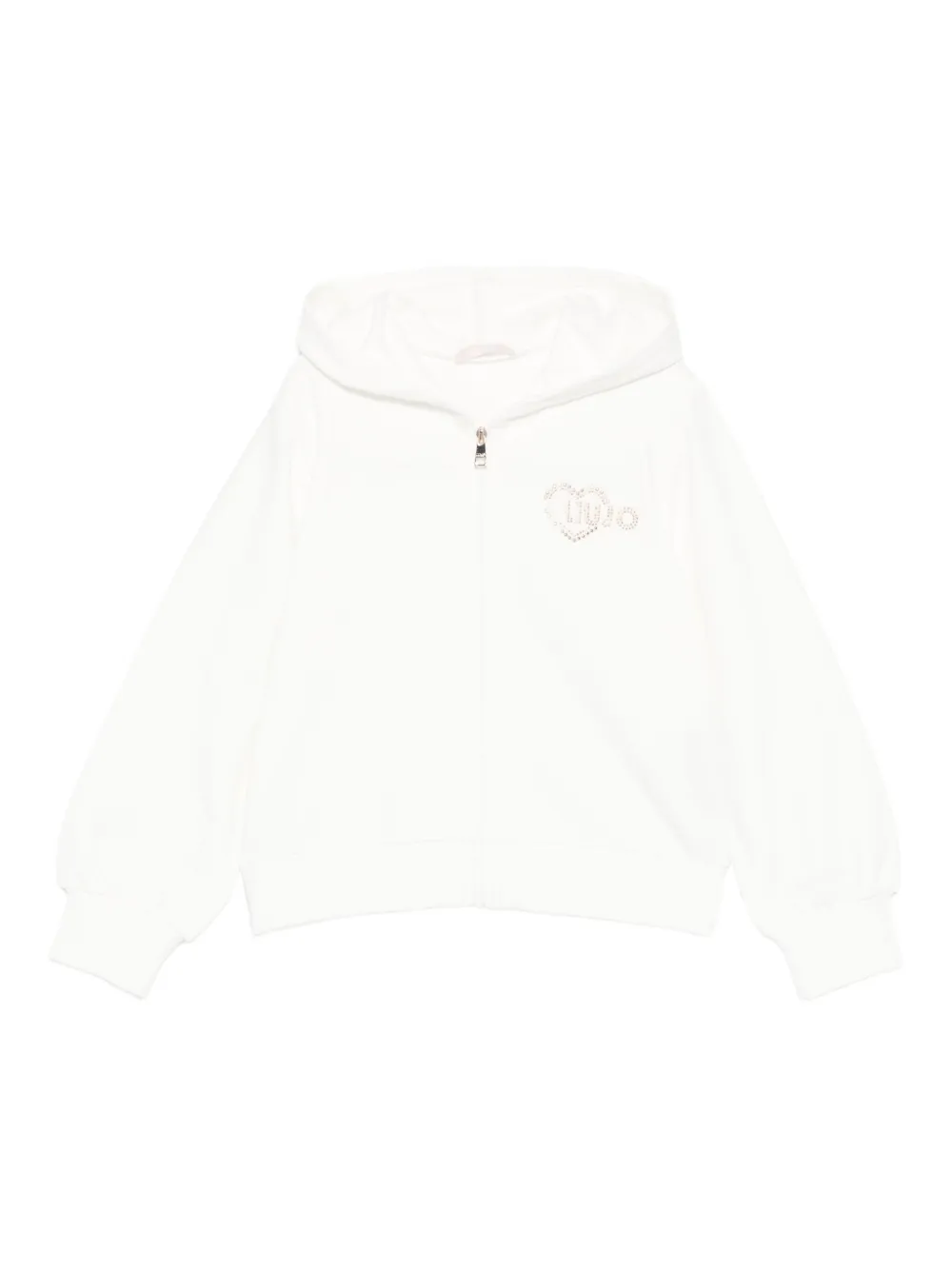 Liu •jo Embellished-logo Hoodie In White