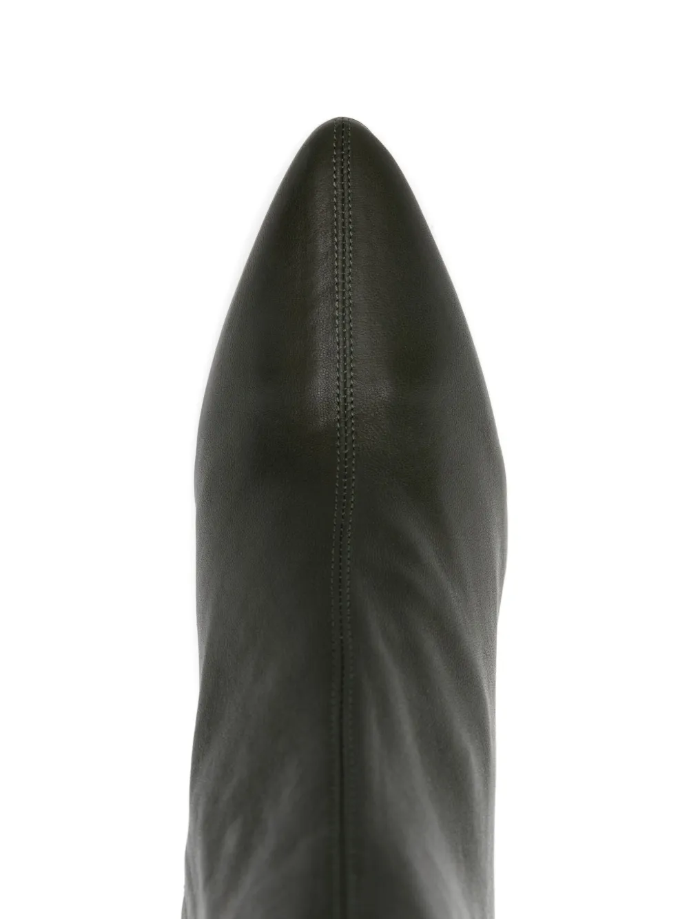 Co 87mm Leather Ankle Boots In Green