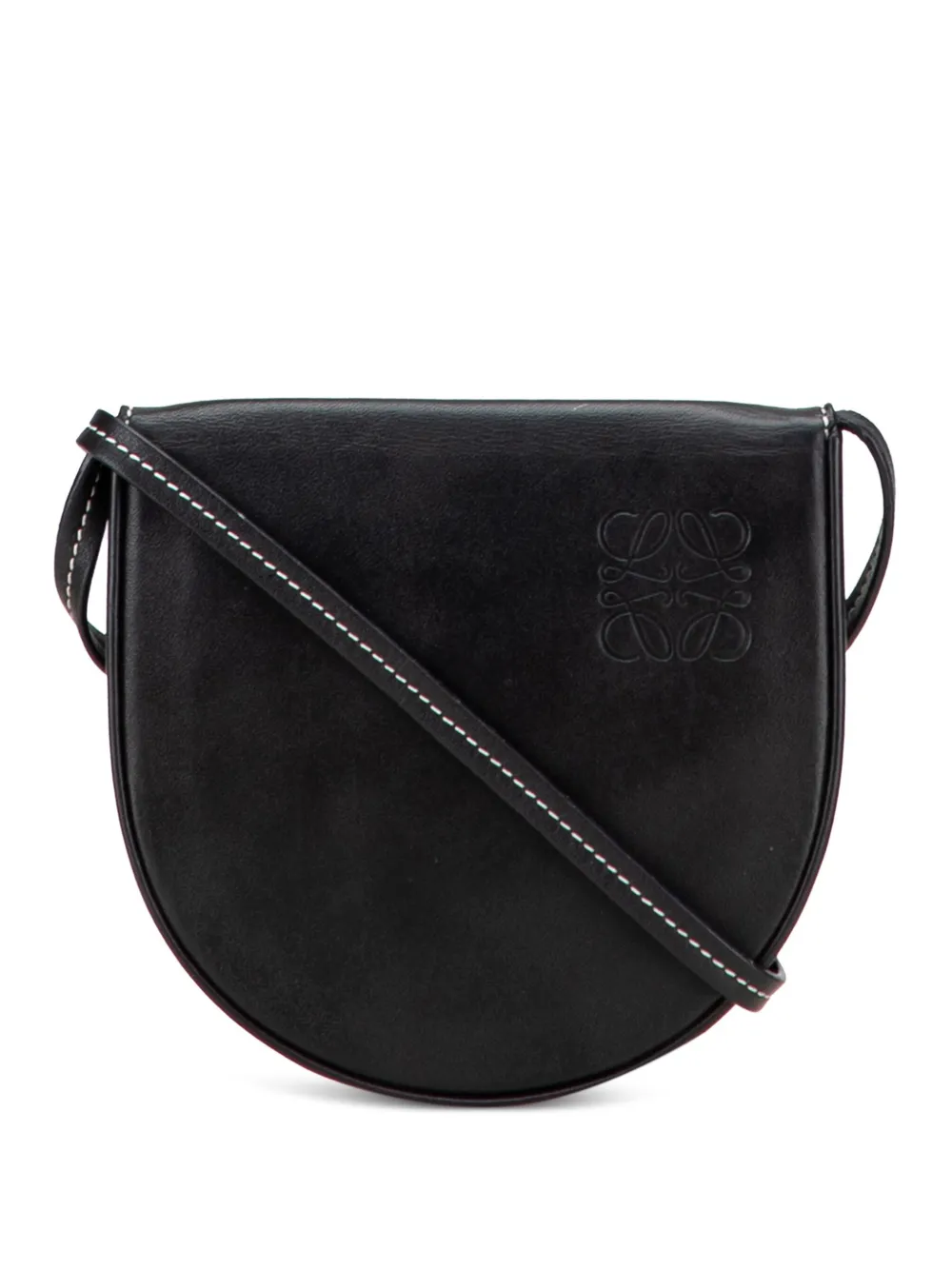 Loewe Pre-Owned 2018 スモール レザー ヒール ポーチ ショルダーバッグ - ブラック Loewe Pre-Owned 2018 スモール レザー ヒール ポーチ ショルダーバッグ - ブラック
