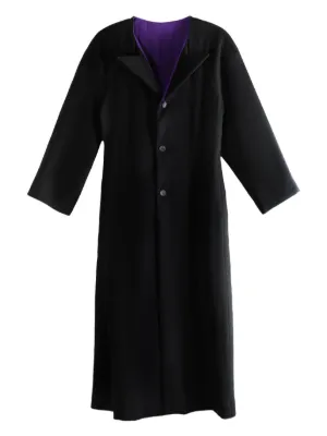 Yohji Yamamoto cut-out Collar Maxi Coat | Blue | FARFETCH RO