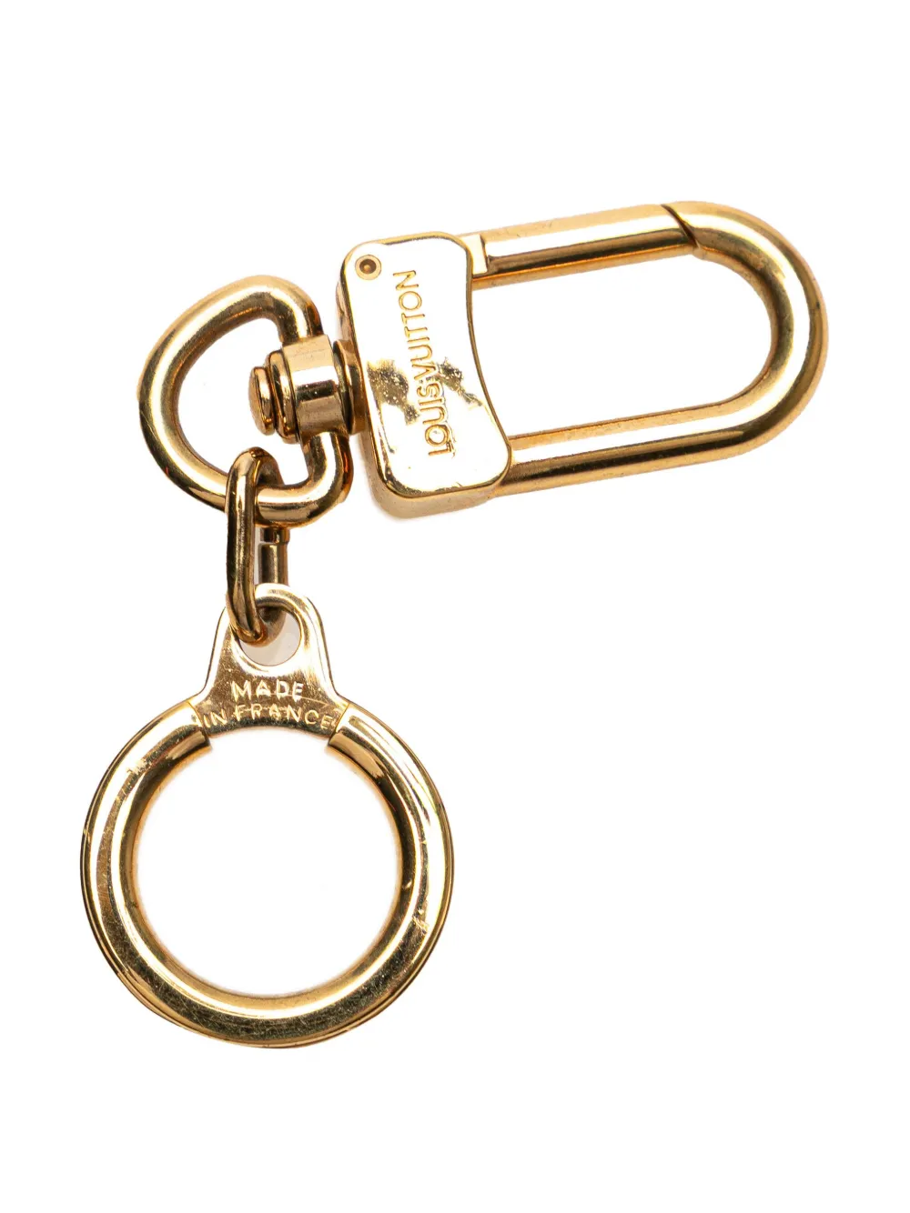 LOUIS VUITTON Pre-owned 2000-2025 Gold Plated Pochette Extender Ring Key Chain