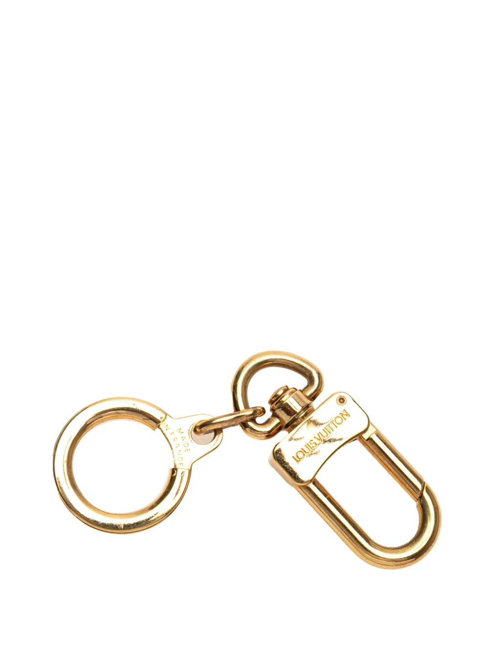 LOUIS VUITTON Pre-owned 2000-2025 Gold Plated Pochette Extender Ring Key Chain