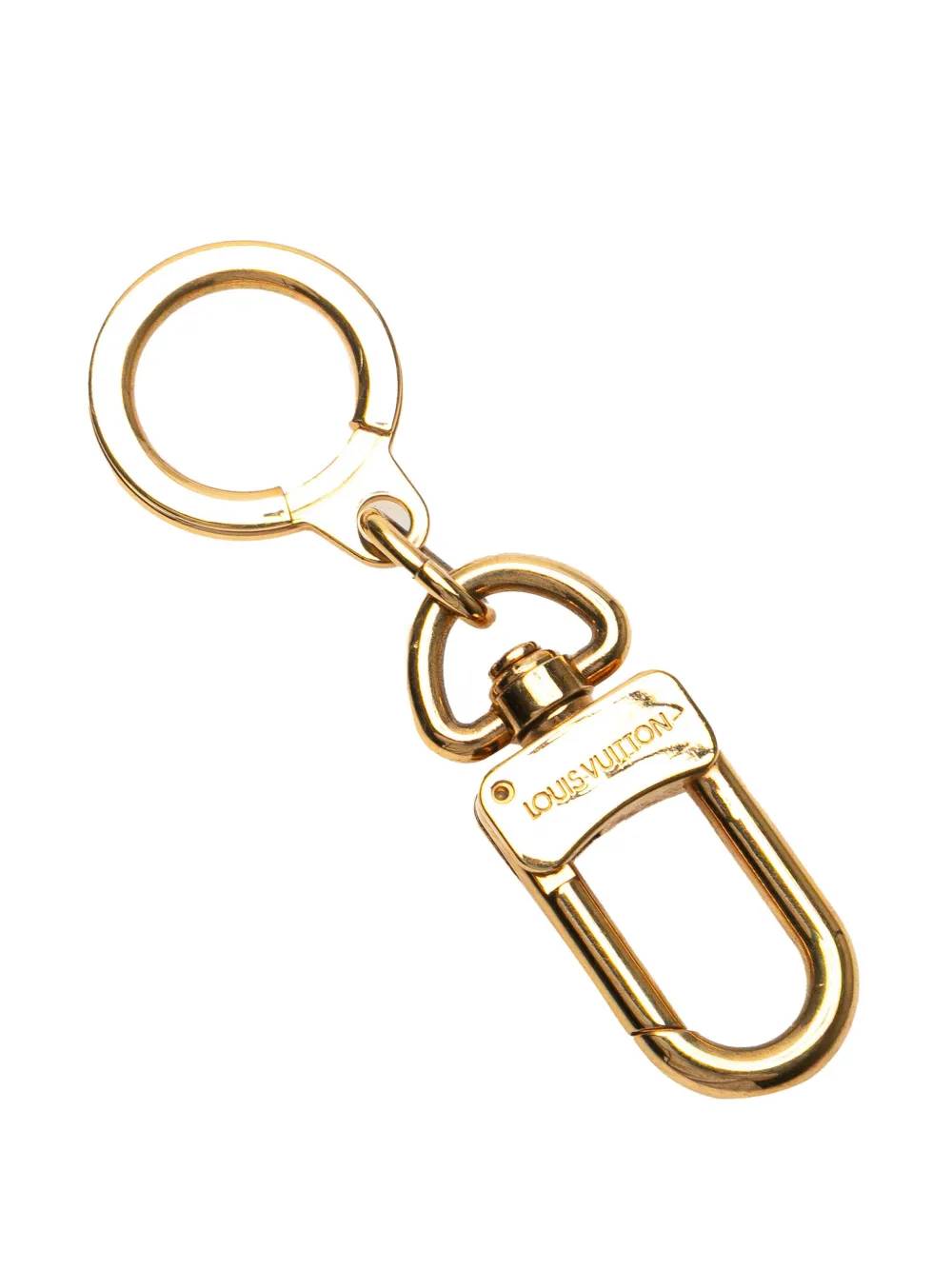 Louis Vuitton Pre-Owned 2000-2025 Gold Plated Pochette Extender Ring key chain | Men | Image 2