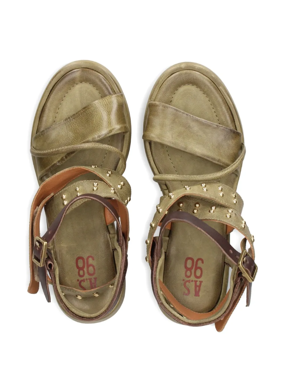 A.S.98 Shiloh sandalen met studs Grijs