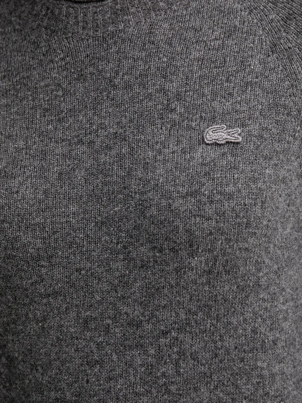 Lacoste 3D gebreide trui met logo Grijs
