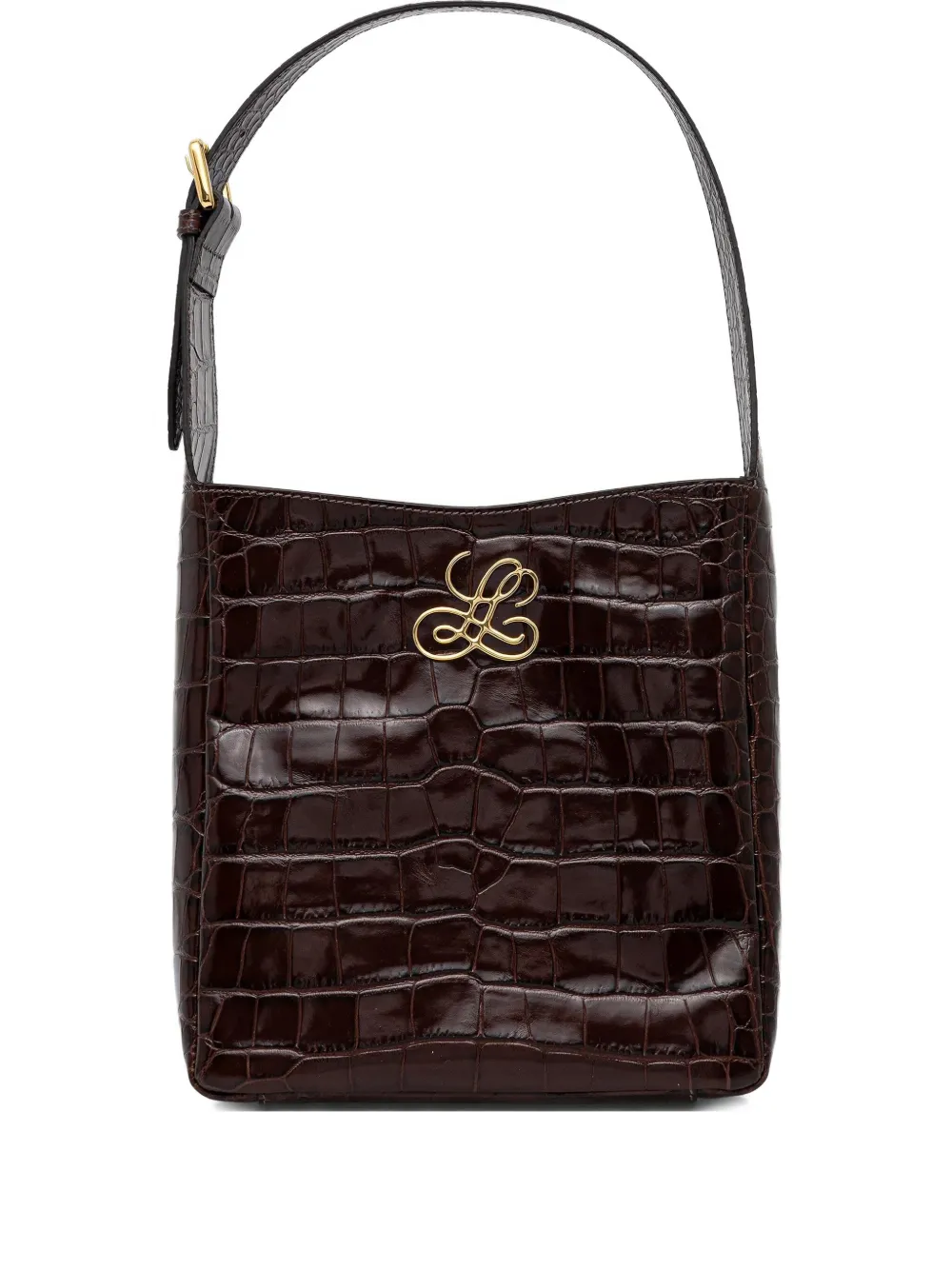 Luisa Spagnoli Importante Logo Tote Bag In Brown