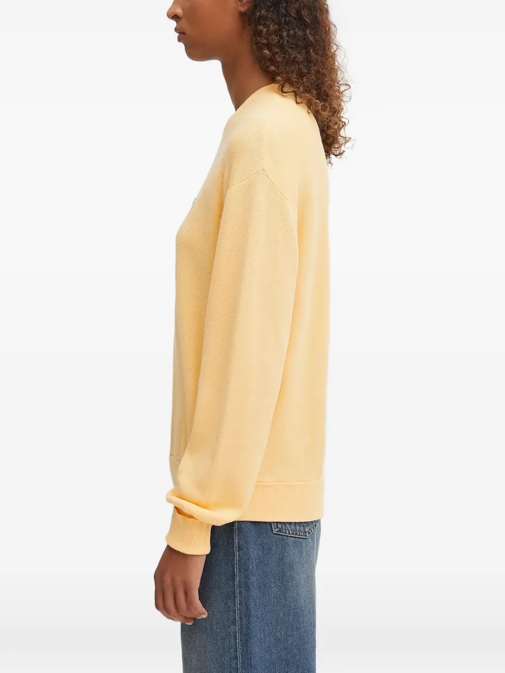  Lacoste Logo Crew-neck Sweater - Yellow 
