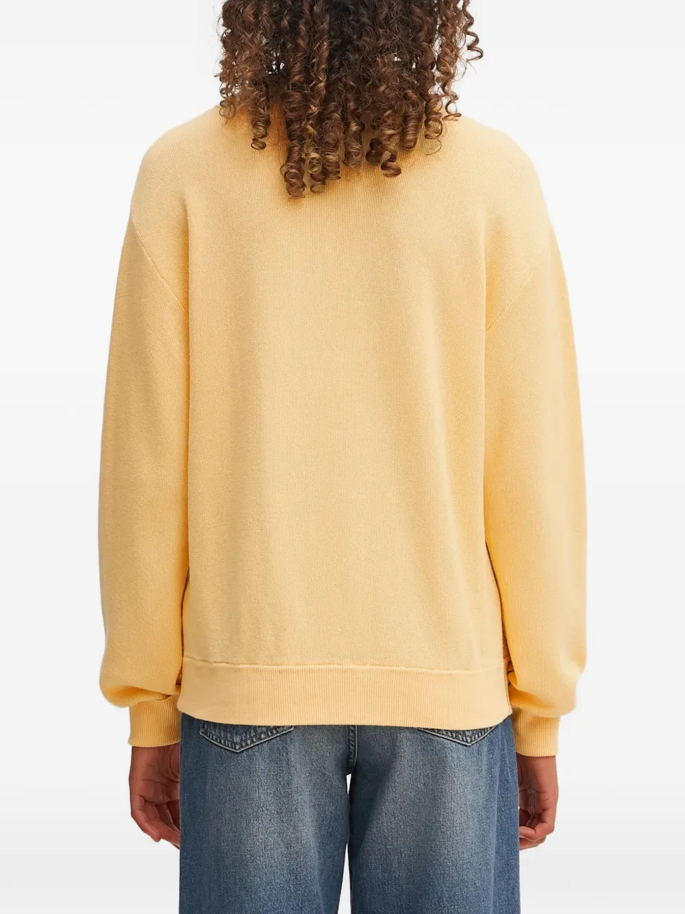  Lacoste Logo Crew-neck Sweater - Yellow 
