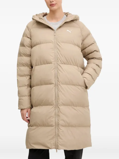 PUMA hooded logo-detail puffer jacket