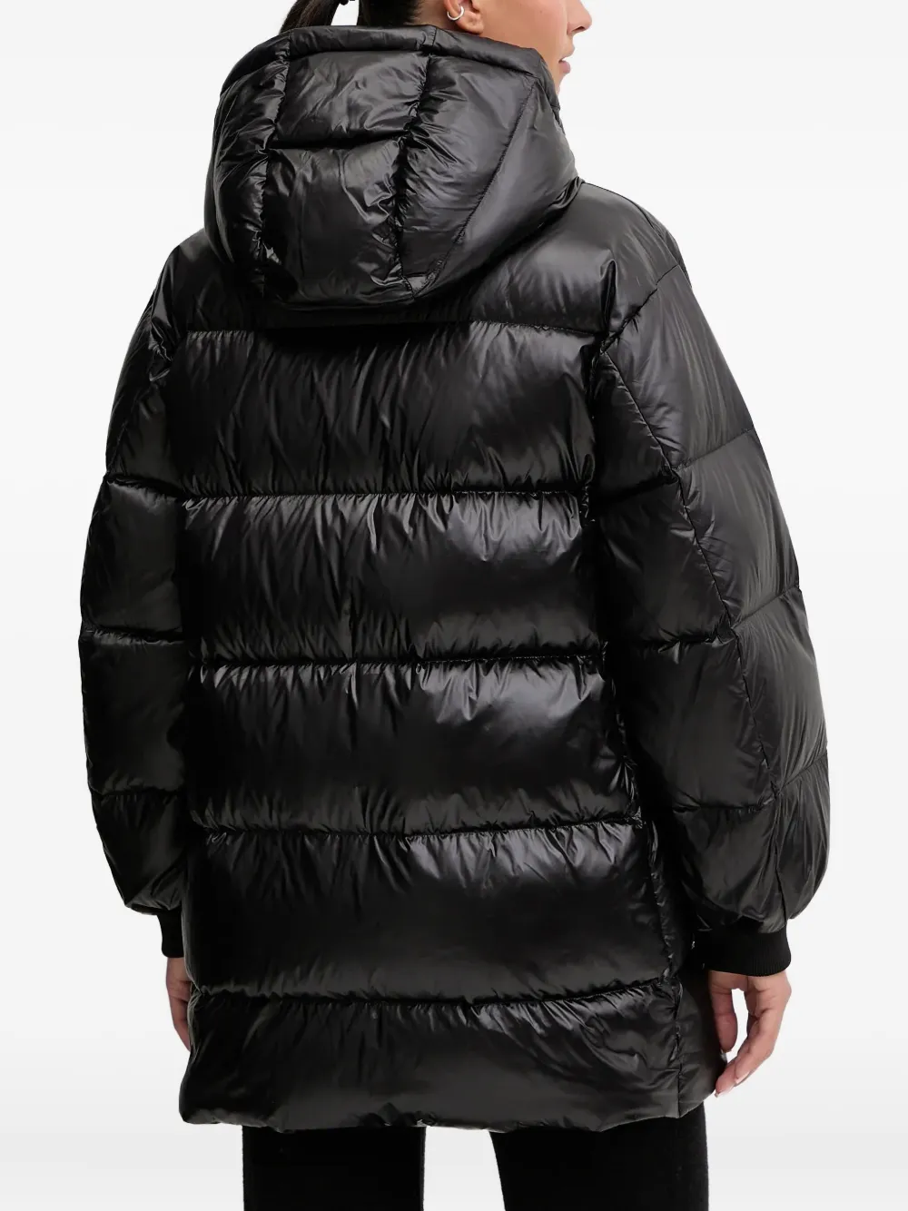 Puma Hooded Quilted Jacket In Black