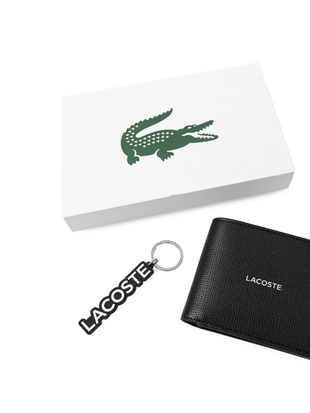 Lacoste Ossian portemonnee met logoprint Zwart