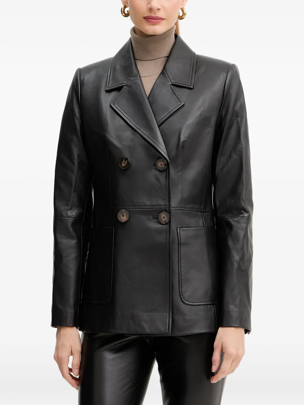 LUISA SPAGNOLI Supernova double-breasted blazer - Nero