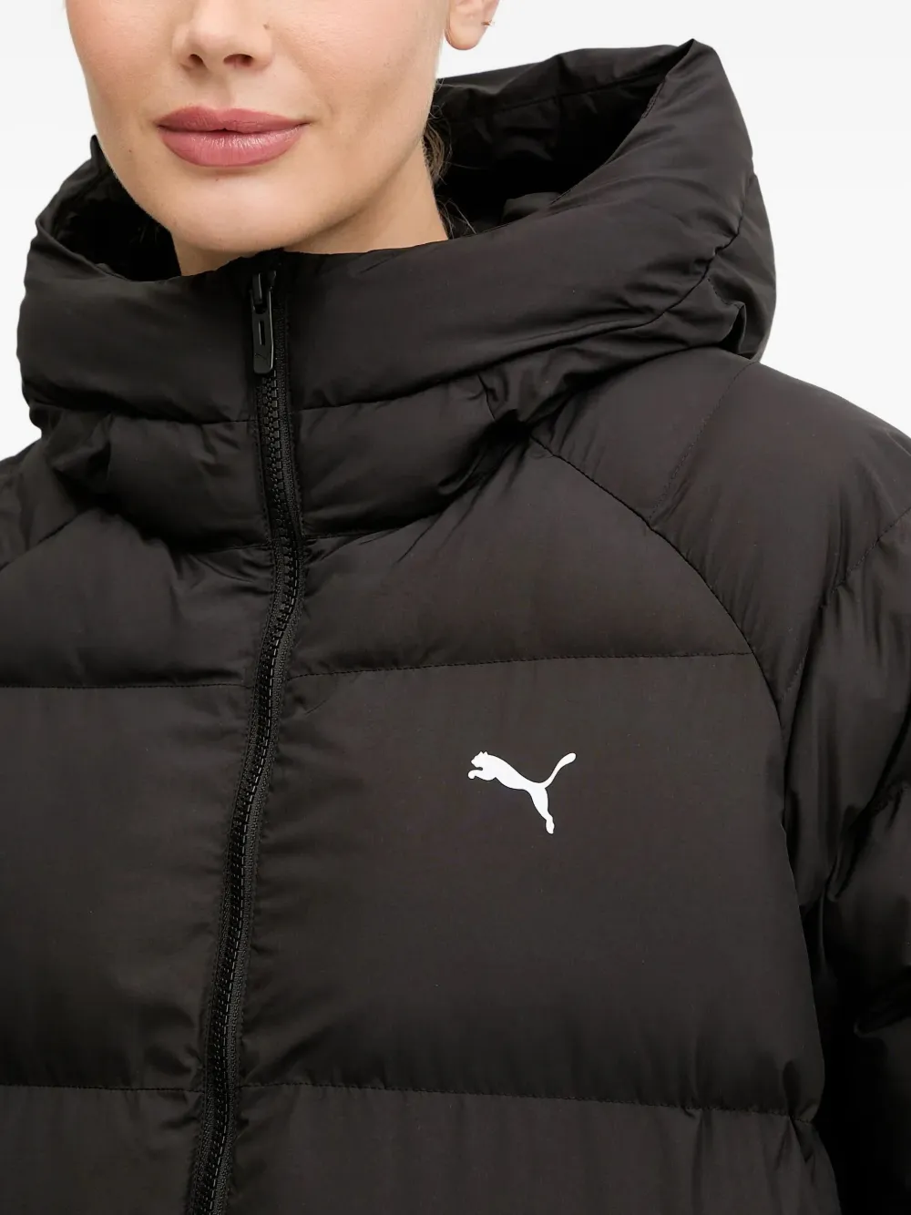 Puma Hooded Padded Jacket In Black