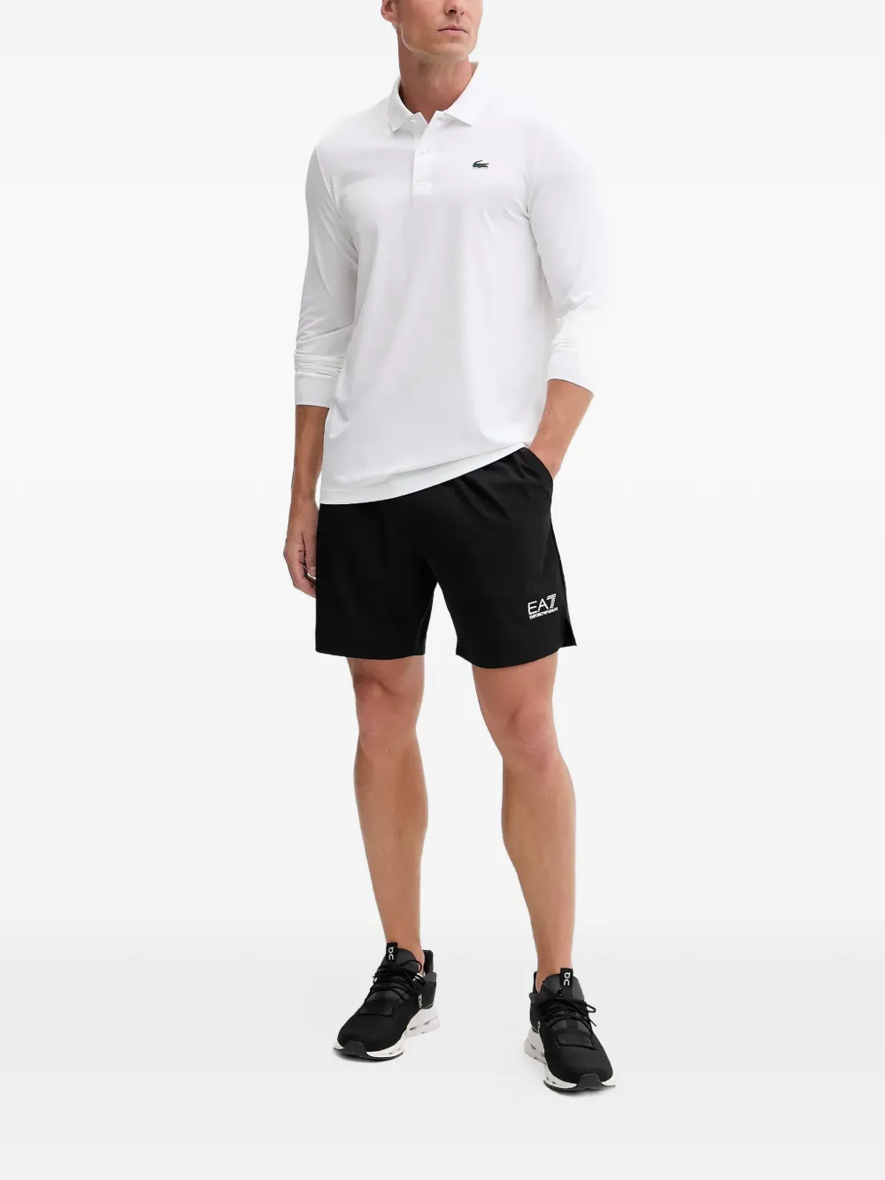 Lacoste Poloshirt met lange mouwen Wit