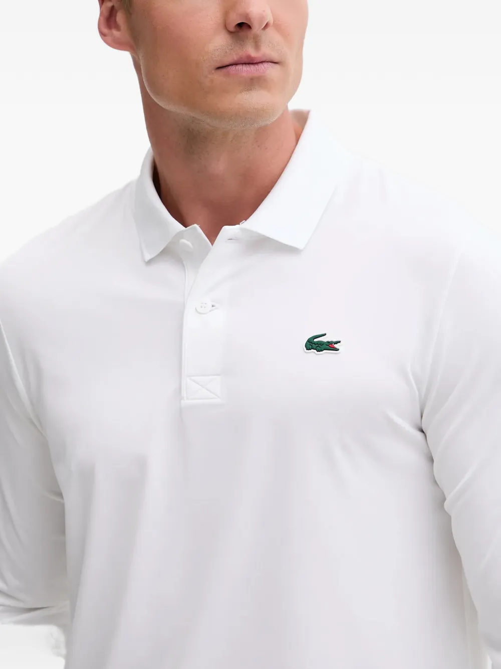 Lacoste Poloshirt met lange mouwen Wit