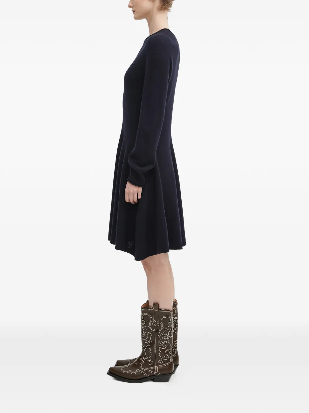 Lacoste Mini-jurk met lange mouwen en logo Blauw