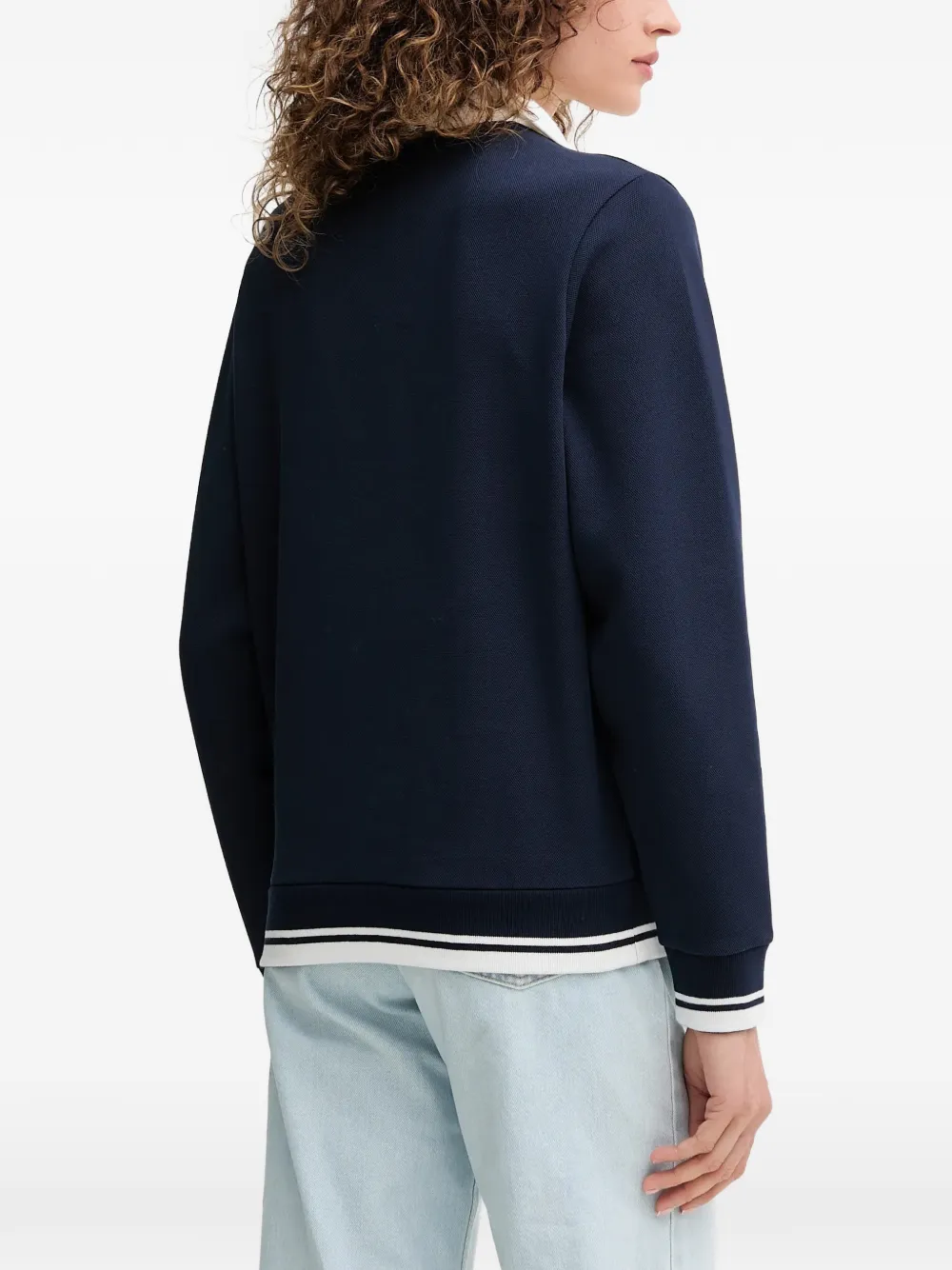 Lacoste Heritage Tennis sweater met kwart rits Blauw