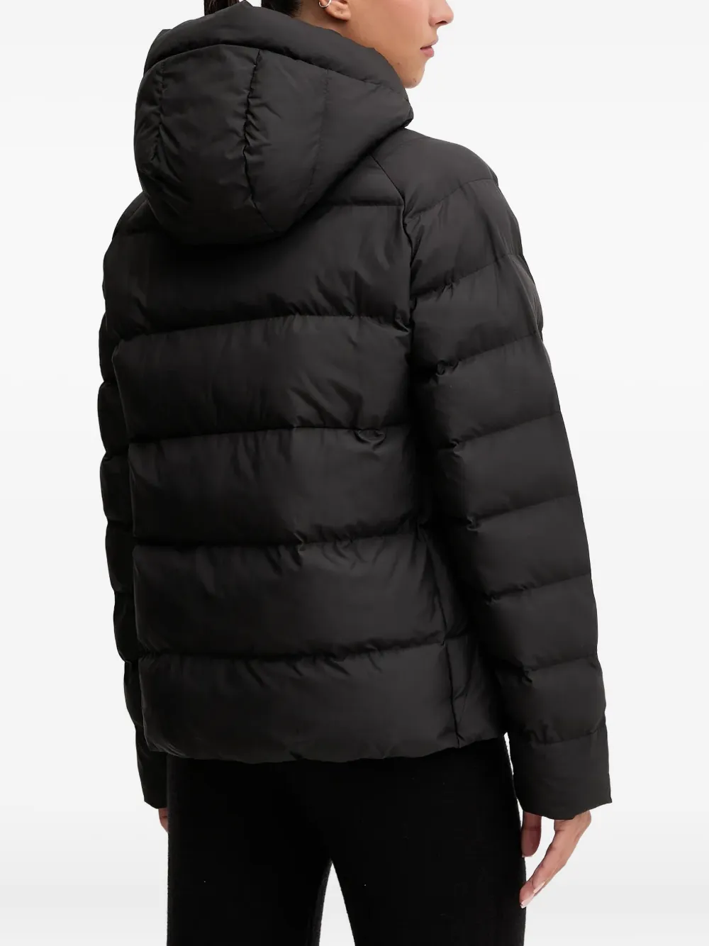 Puma Hooded Puffer Jacket In Black