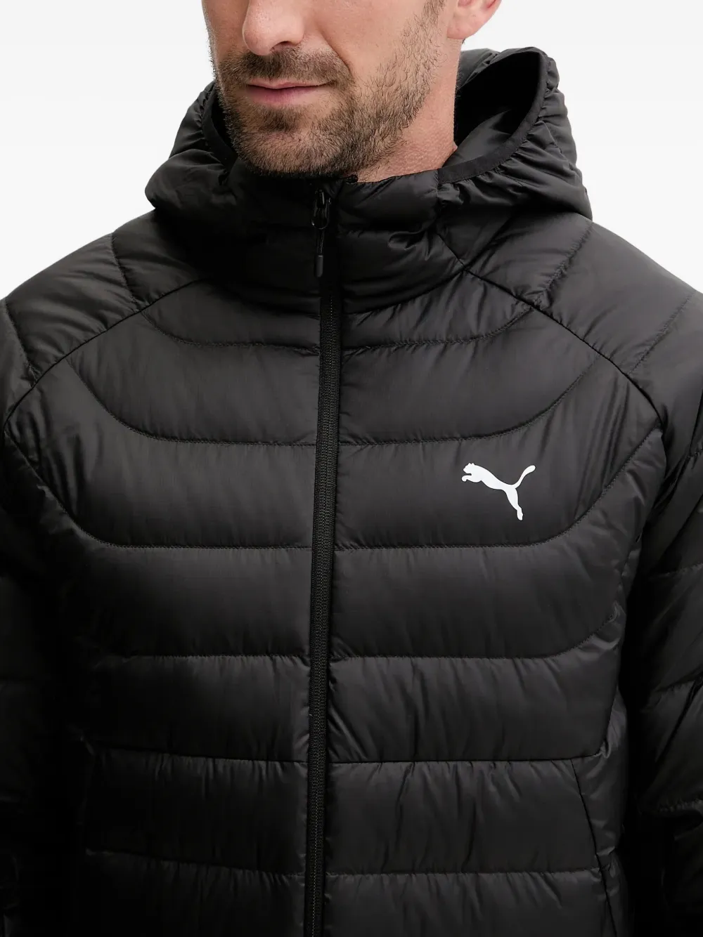 PUMA Packlite jack met capuchon en logo Zwart