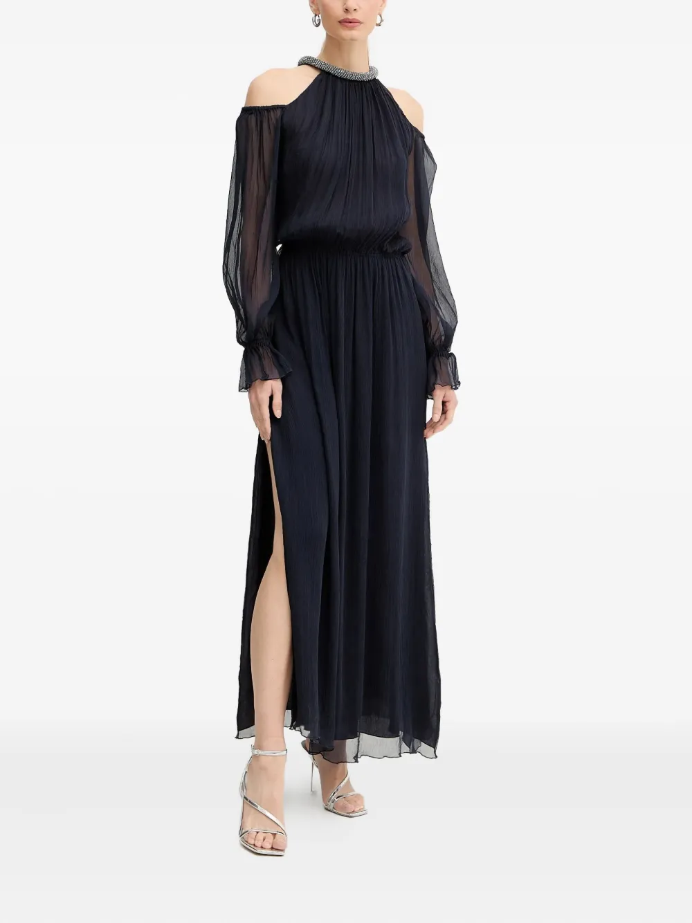 Luisa Spagnoli Grandezza Embellished Maxi Dress In Blue
