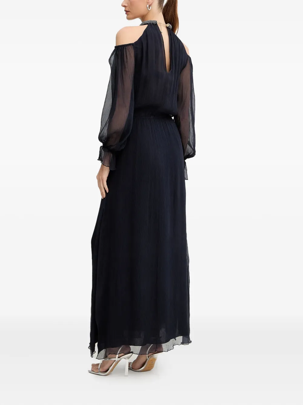 Luisa Spagnoli Grandezza Embellished Maxi Dress In Blue
