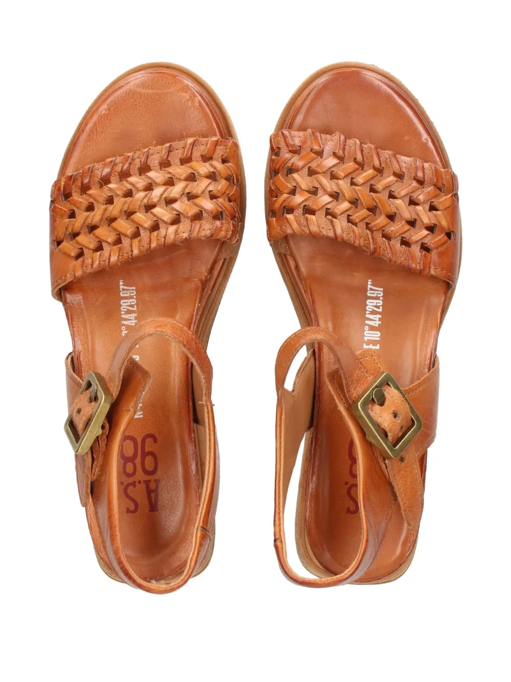 As98 Landon Woven Sandals In Brown