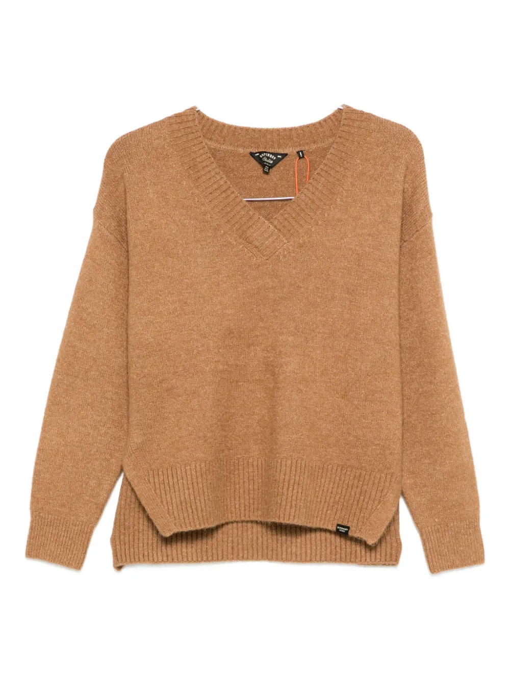 Superdry V-neck Sweater In Brown