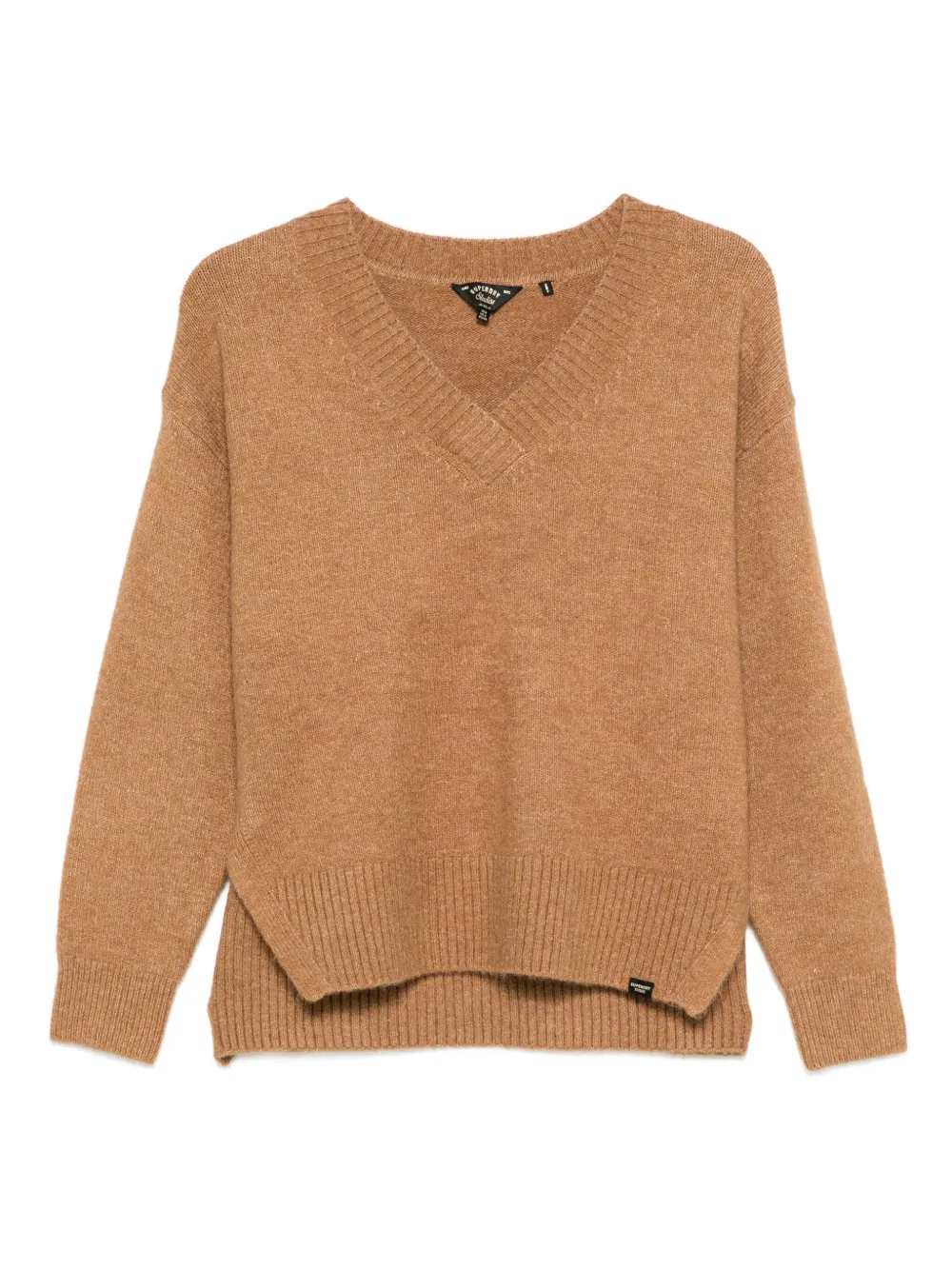 Superdry suéter con cuello en V | marrón | Image 1