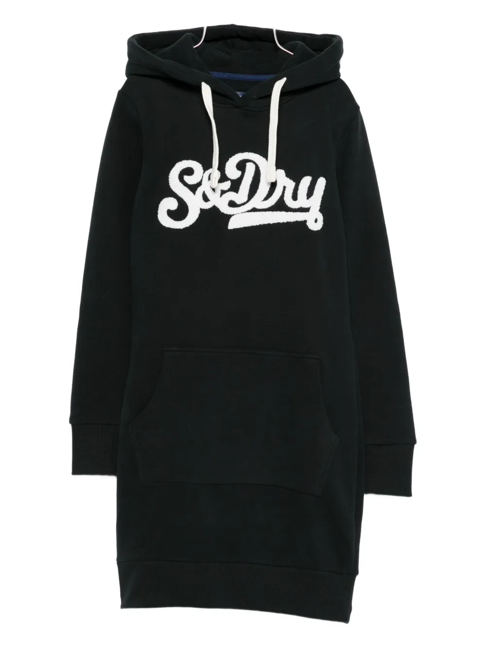 Superdry Hooded Mini Dress In Black