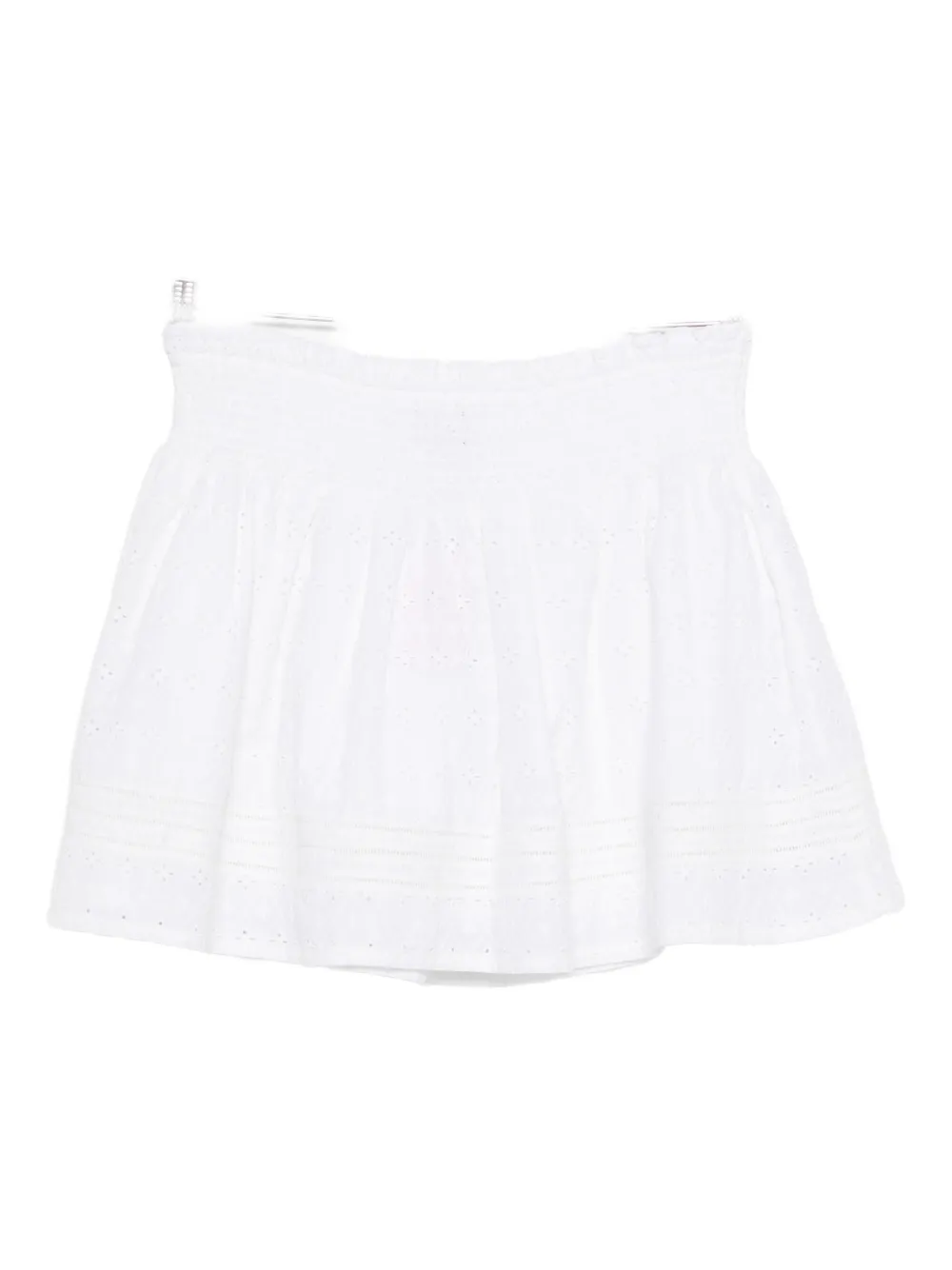 Superdry Cotton Smocked Skirt In White