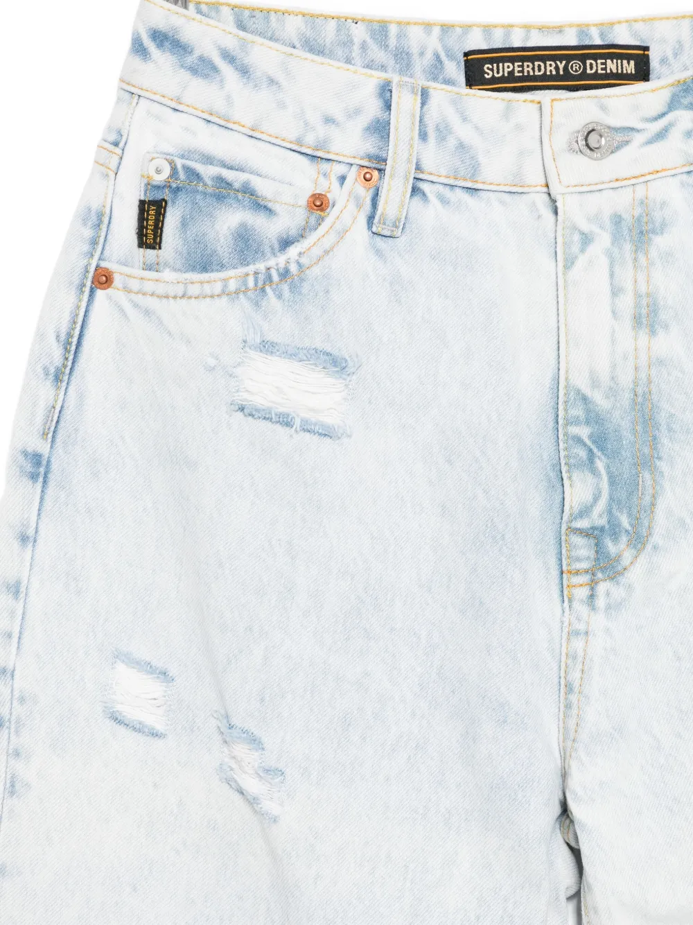 Superdry Jeans met gescheurd detail Blauw