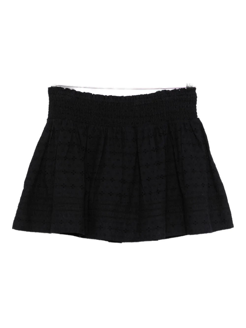 Superdry Logo-embroidered Shirred Skirt In Multi