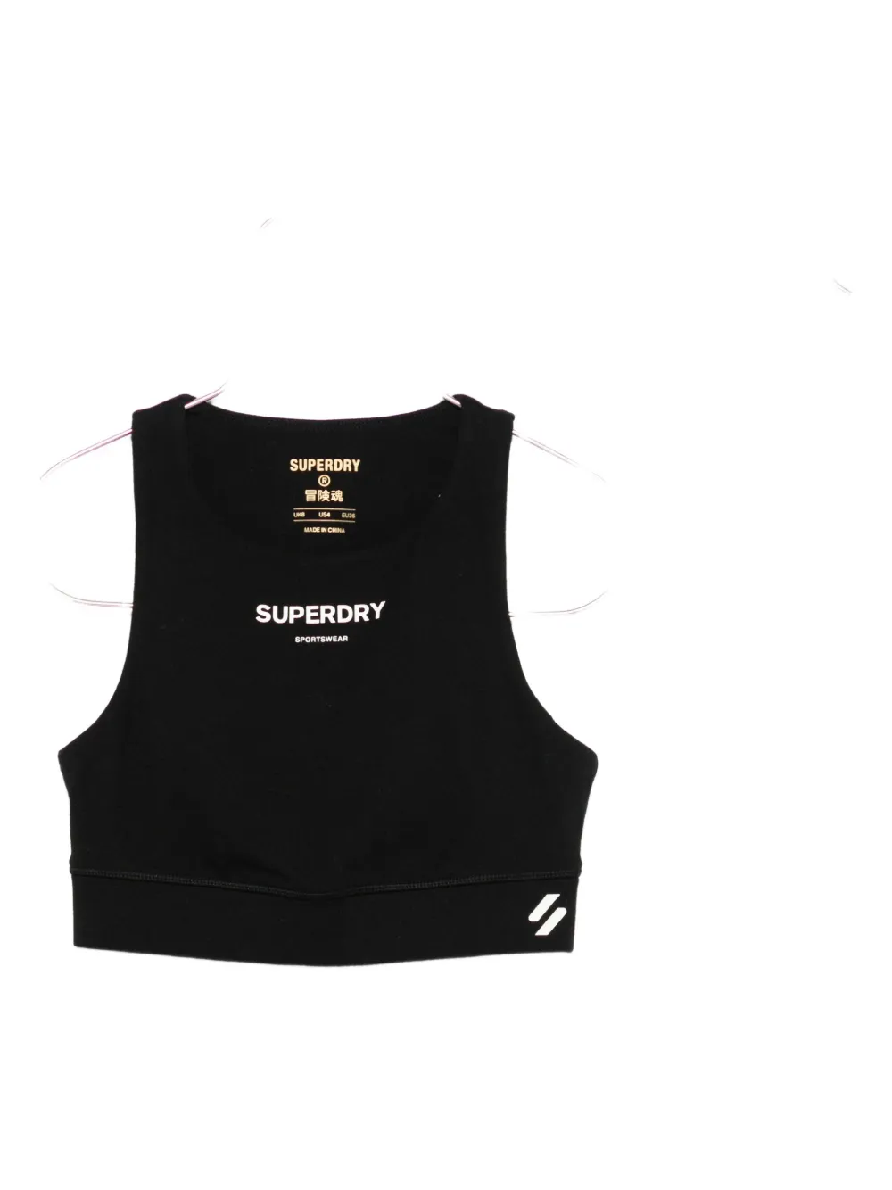 Superdry Code Core Racerback Tank Top In Black