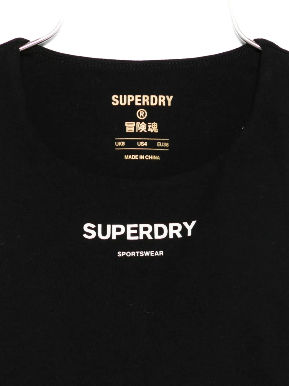 Superdry Code Core Racerback Tank Top In Black